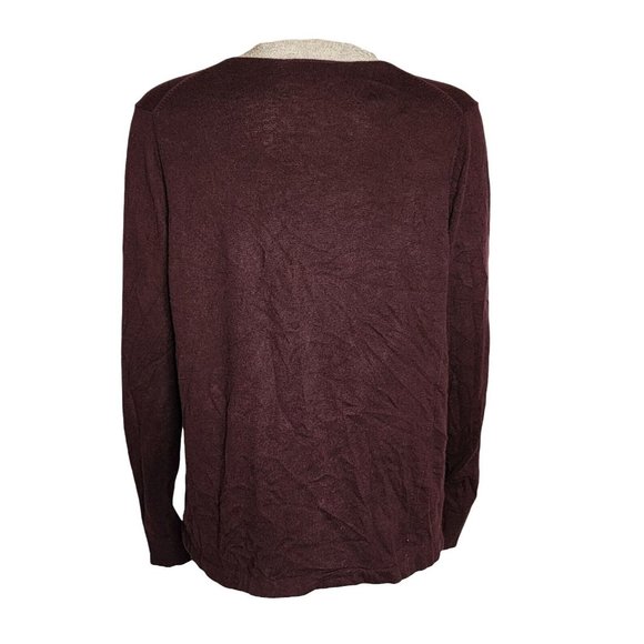 ANN TAYLOR LOFT Solid Purple Silver Trim Open Front Cardigan Womens Size XL - Picture 3 of 6